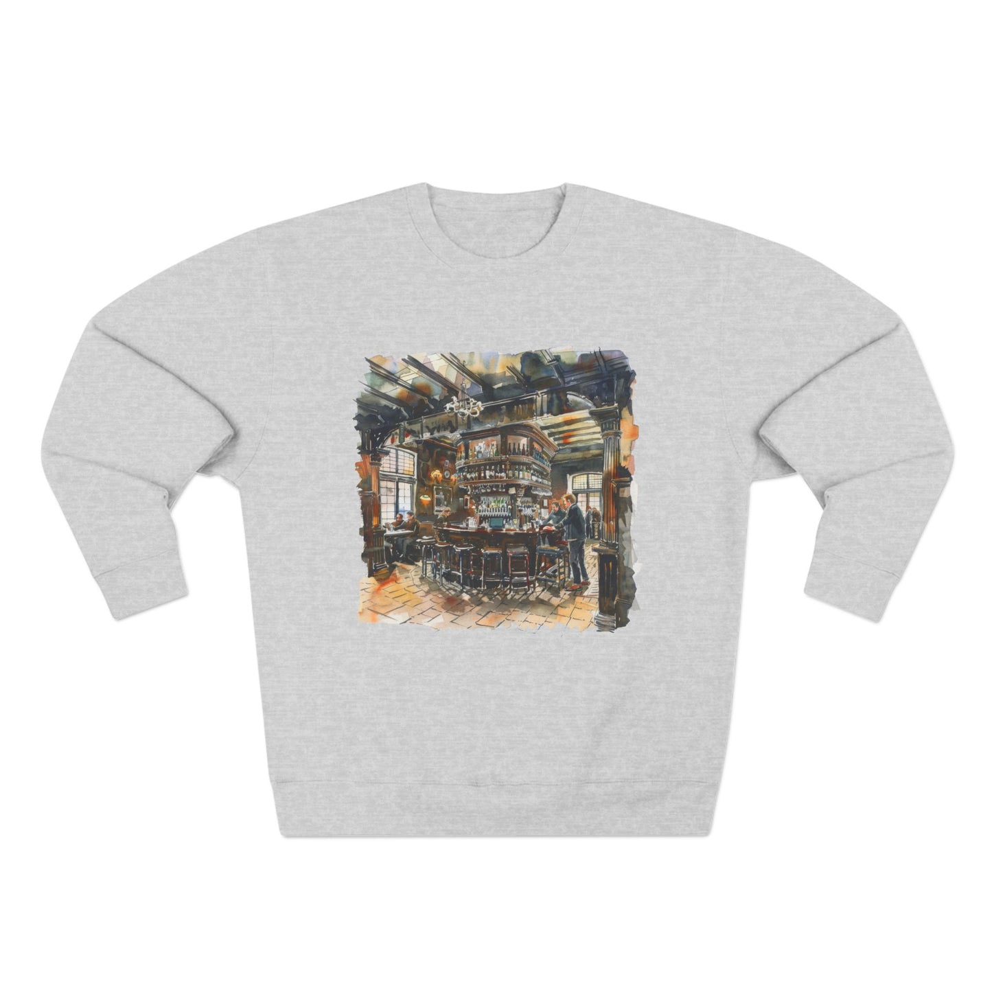 Unisex Crewneck Sweatshirt - London Pub Interior British Tavern