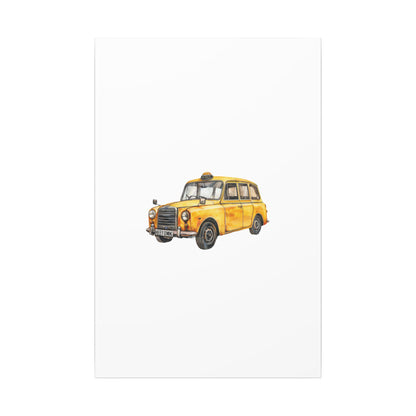 Vintage Taxi Matte Canvas, Stretched, 0.75" (Multi-Size)