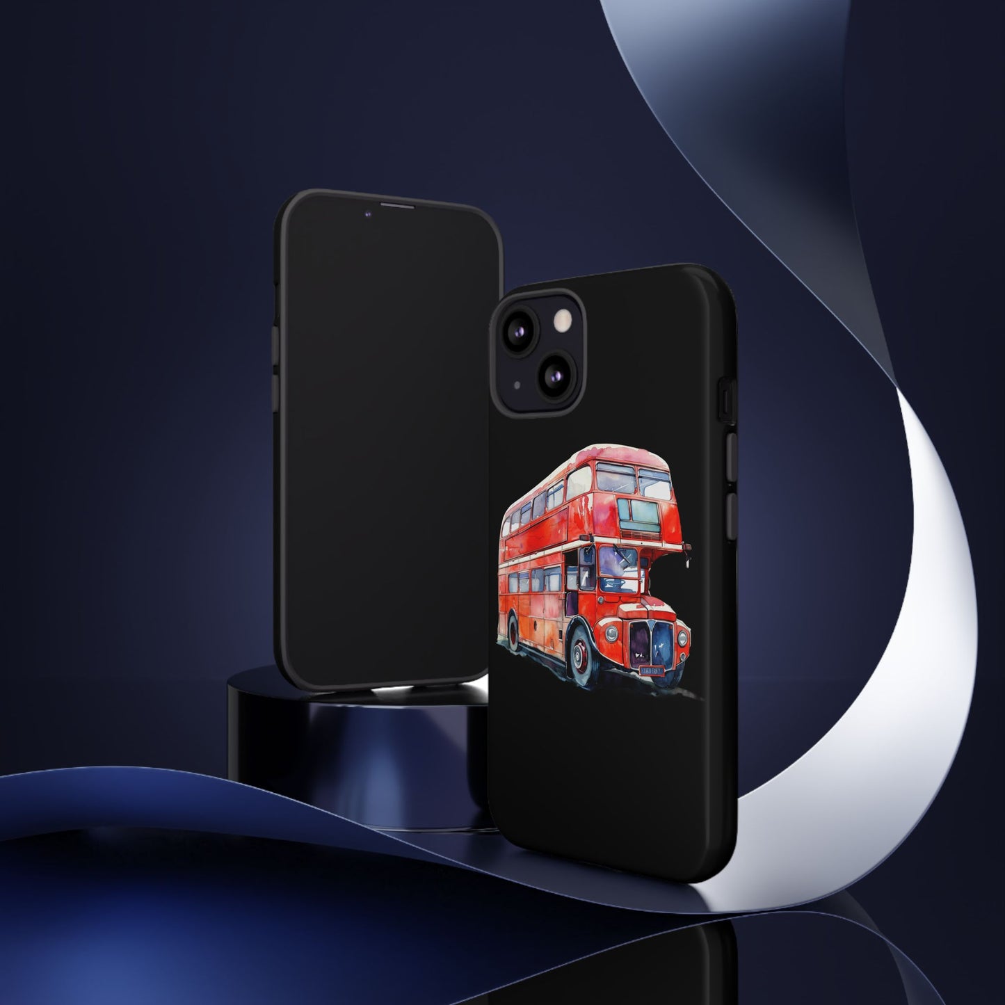 London Bus Phone Case, Tough iPhone Cover, Unique Gift for Travelers, Vintage Style Accessories, Holiday Present Idea