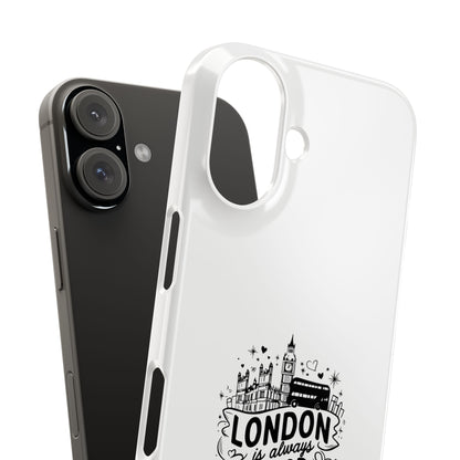 Stylish London Phone Case, Slim Phone Case for Travelers, Gift for London Lovers, Unique Phone Cover, Trendy Cell Phone Protector