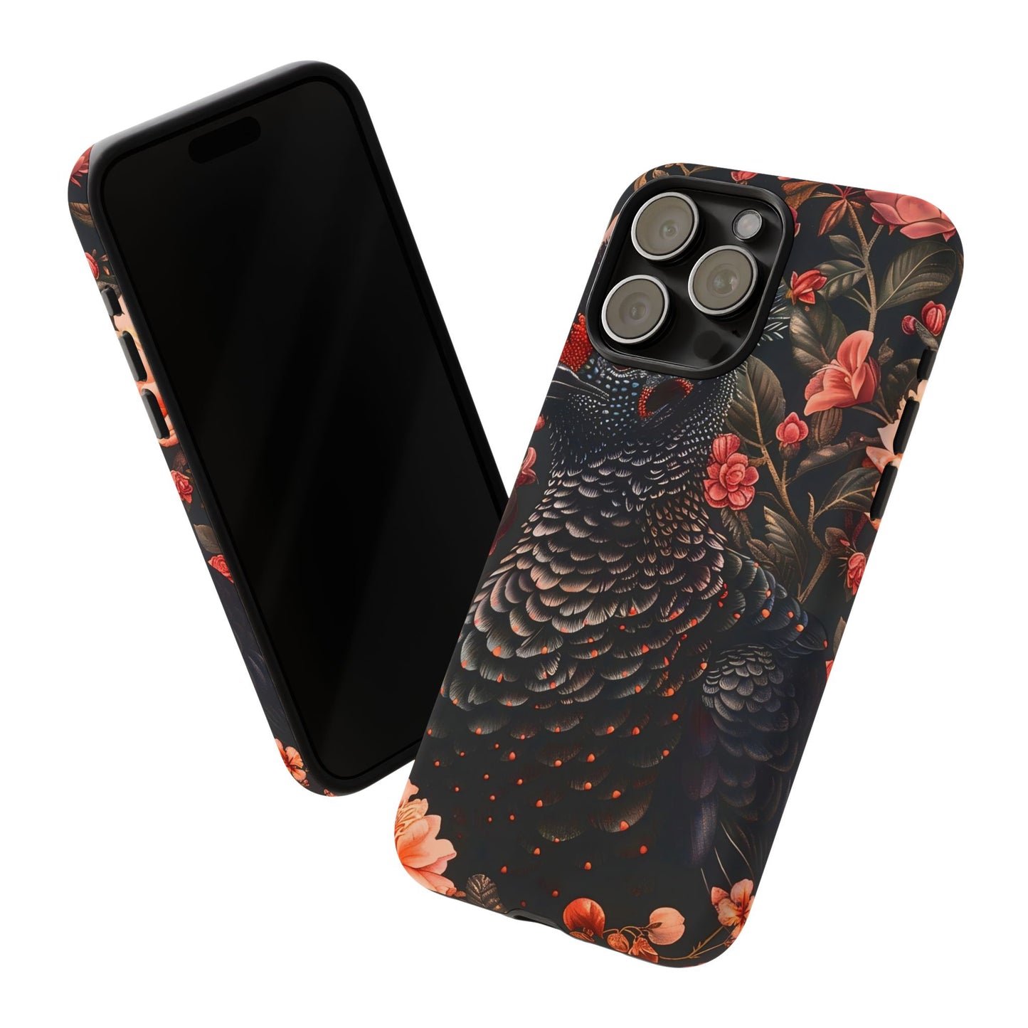 Tough Cases: Floral Design Phone Case, Stylish Protection for Your Phone, Unique Gift for Bird Lovers, Vibrant Floral Art, [...]