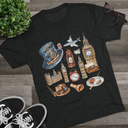 Vintage England Classy Unisex Tri-Blend Crew Tee