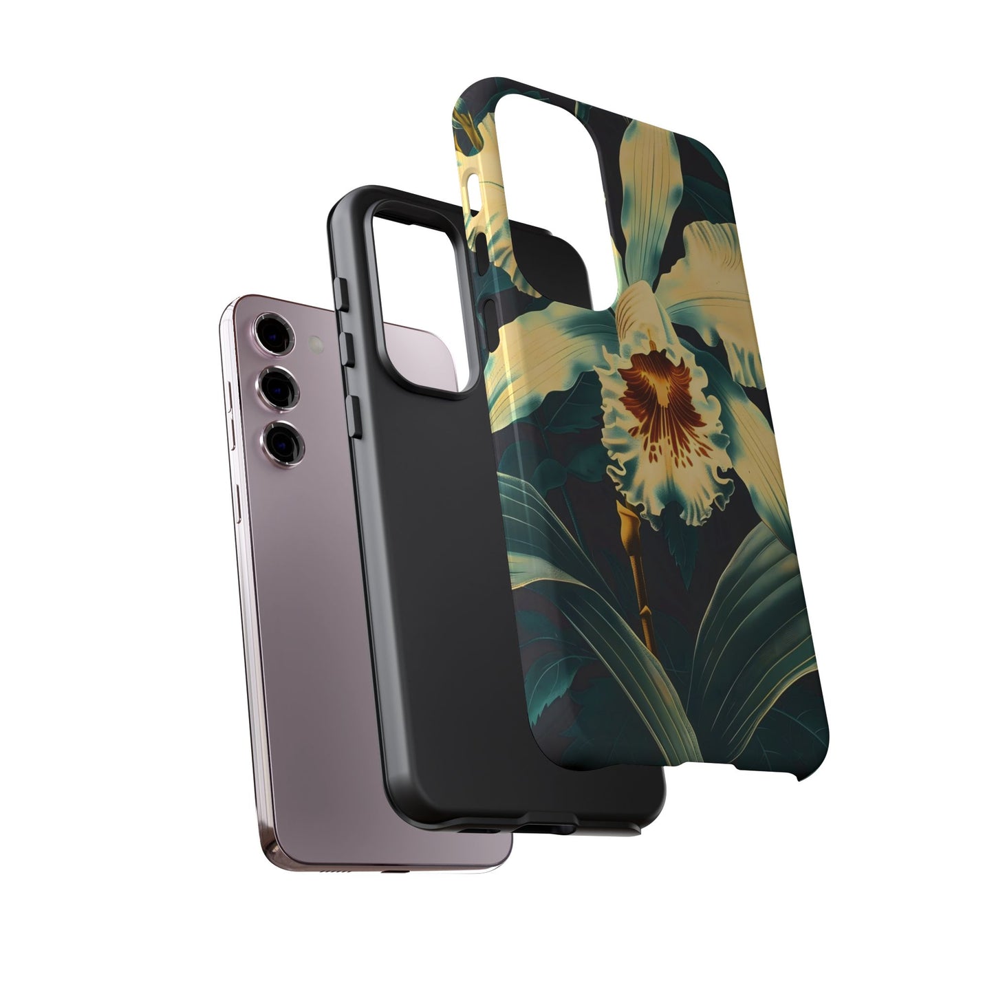Floral Phone Case - Tough Cases with Orchid Design, Durable Smartphone Cover for Nature Lovers, Floral Gift for Her, Botanical [...]