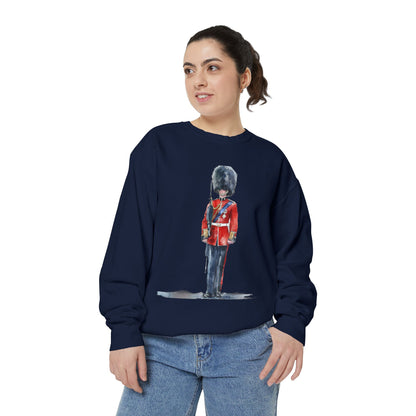 Unisex Garment-Dyed Sweatshirt - British Royal Guard - Iconic Symbol of Tradition and Honor