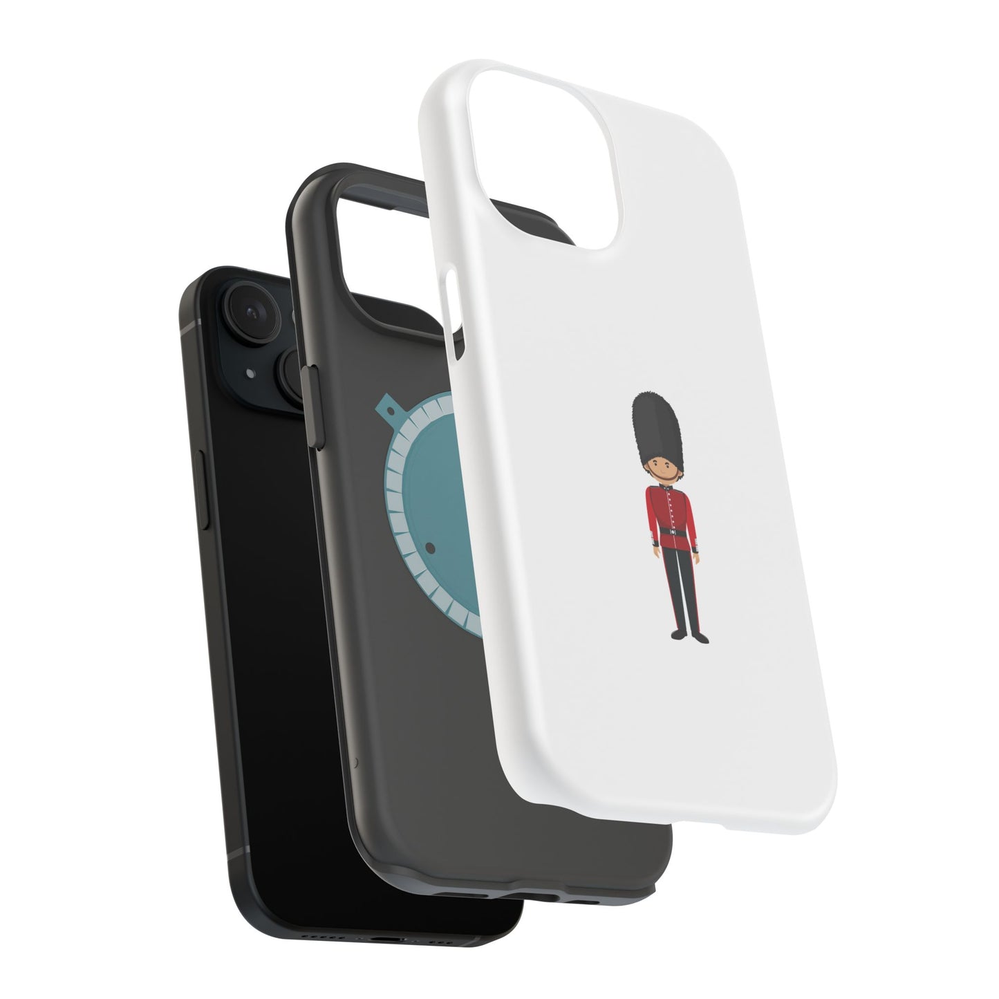 Charming Magnetic Phone Cases with Royal Guard Design, Fun Gift, Phone Accessory, Stylish Protection, Unique Phone Cover