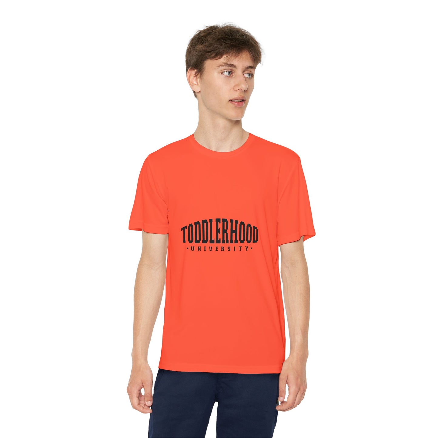 Kids' Toddlerhood University Tee - Bright Orange Fun Wear