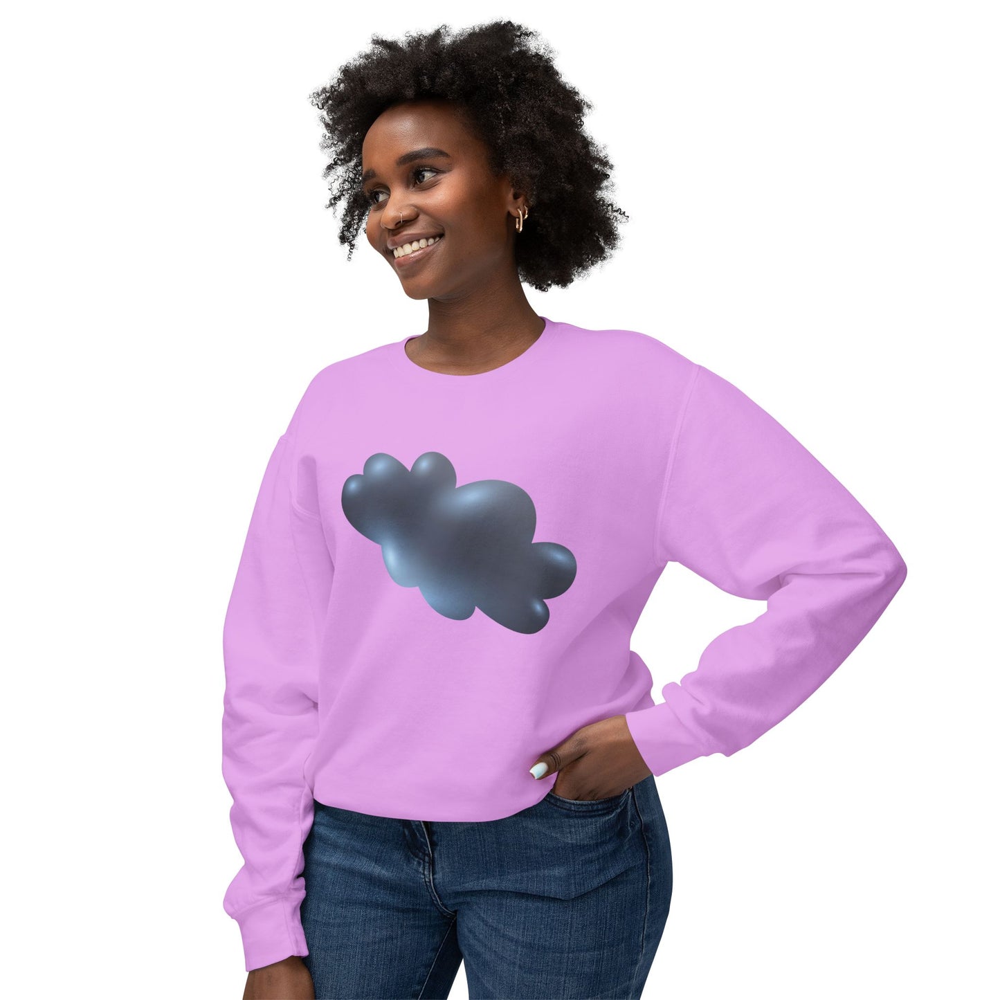 Unisex Lightweight Crewneck Sweatshirt - Serene Cloudscape - Dreamy Cloud Design
