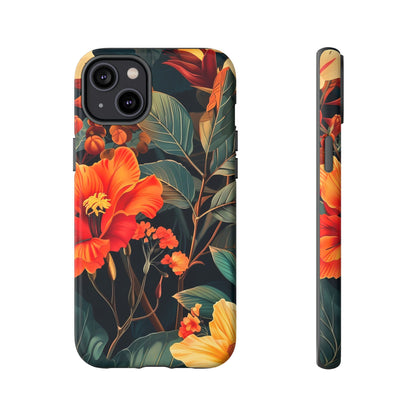 Tough Floral Phone Case | Tropical Vibe, Gift for Nature Lovers, Summer Beach Accessory, Floral Pattern, Trendy Phone Accessories
