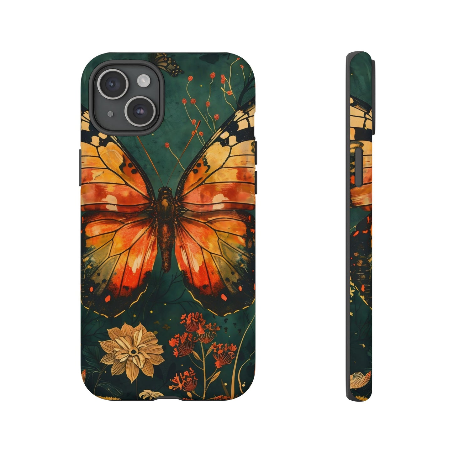 Butterfly Phone Case – Tough Cases for Nature Lovers, Floral Design, Butterfly Art, Unique Gift, Eco-Friendly Protection