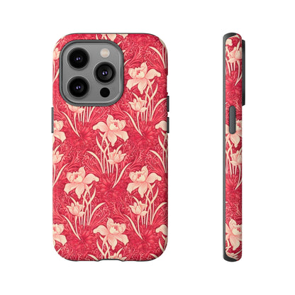 Floral Tough Phone Case - Durable, Stylish Accessory, Perfect Gift for Her, Floral Pattern, Customizable, Ideal for Daily Use