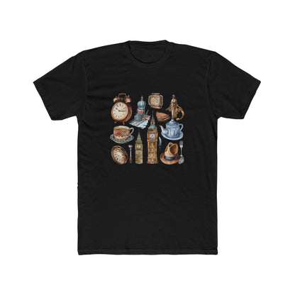 Vintage England Icons Luxurious Unisex Cotton Crew Tee