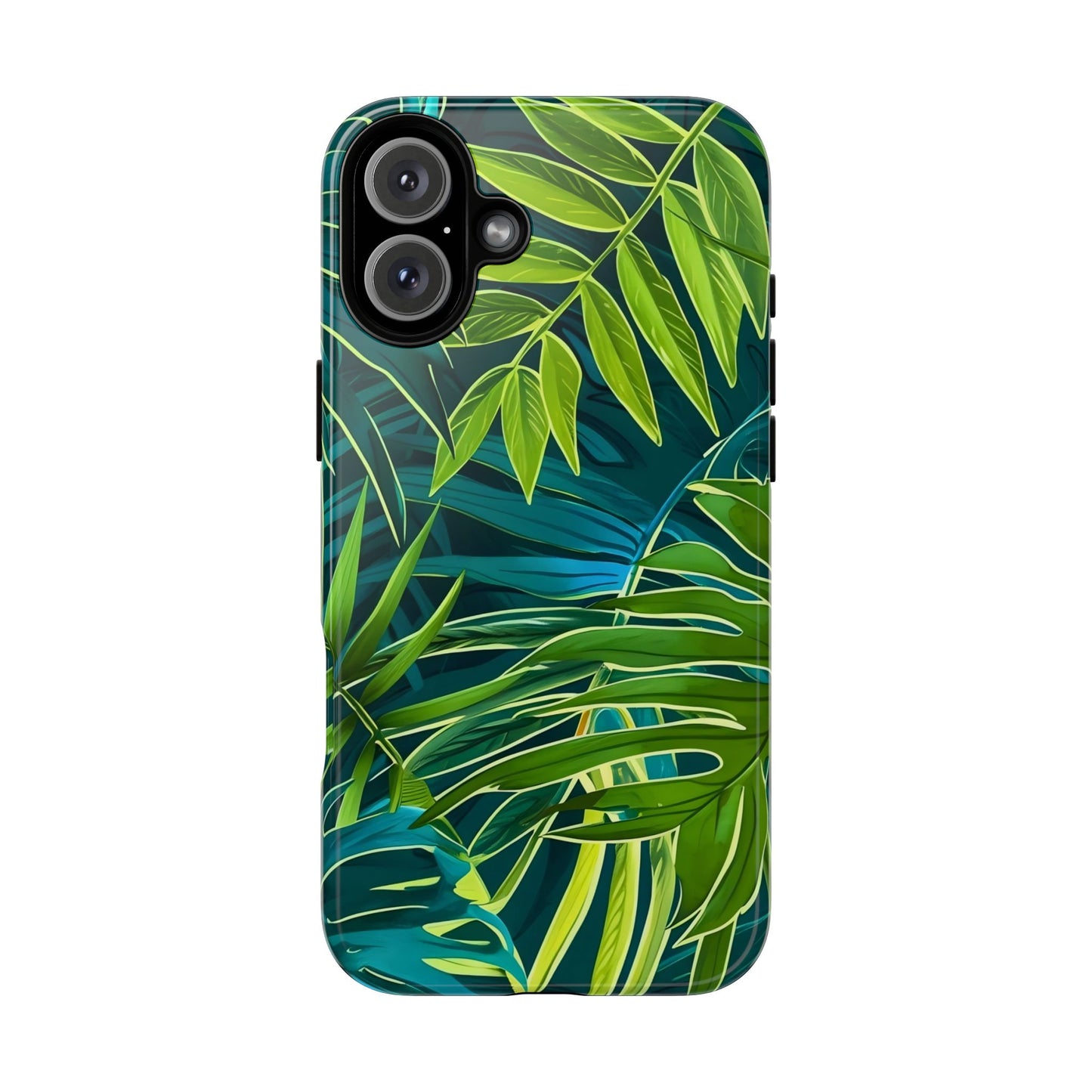 Tropical Phone Case - Durable Green Leaf Design, Eco-Friendly Gift, Trendy Accessory, Nature Lover's Case, Summer Vibes