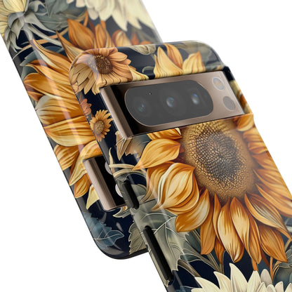Floral Phone Case for Tough Cases, Sunflower Design, Nature Lover Gift, Birthday Present, Eco-Friendly Accessories, Summer Vibes