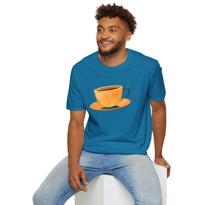 Elegant British Tea Cup - Classic Tea Time Fashionable Unisex Softstyle T-Shirt