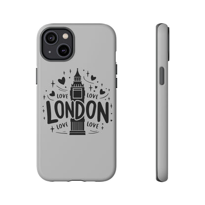 London Love Phone Case, Tough Cases, Stylish Phone Accessories, Unique Gift for Travelers, London Souvenir, Love Design