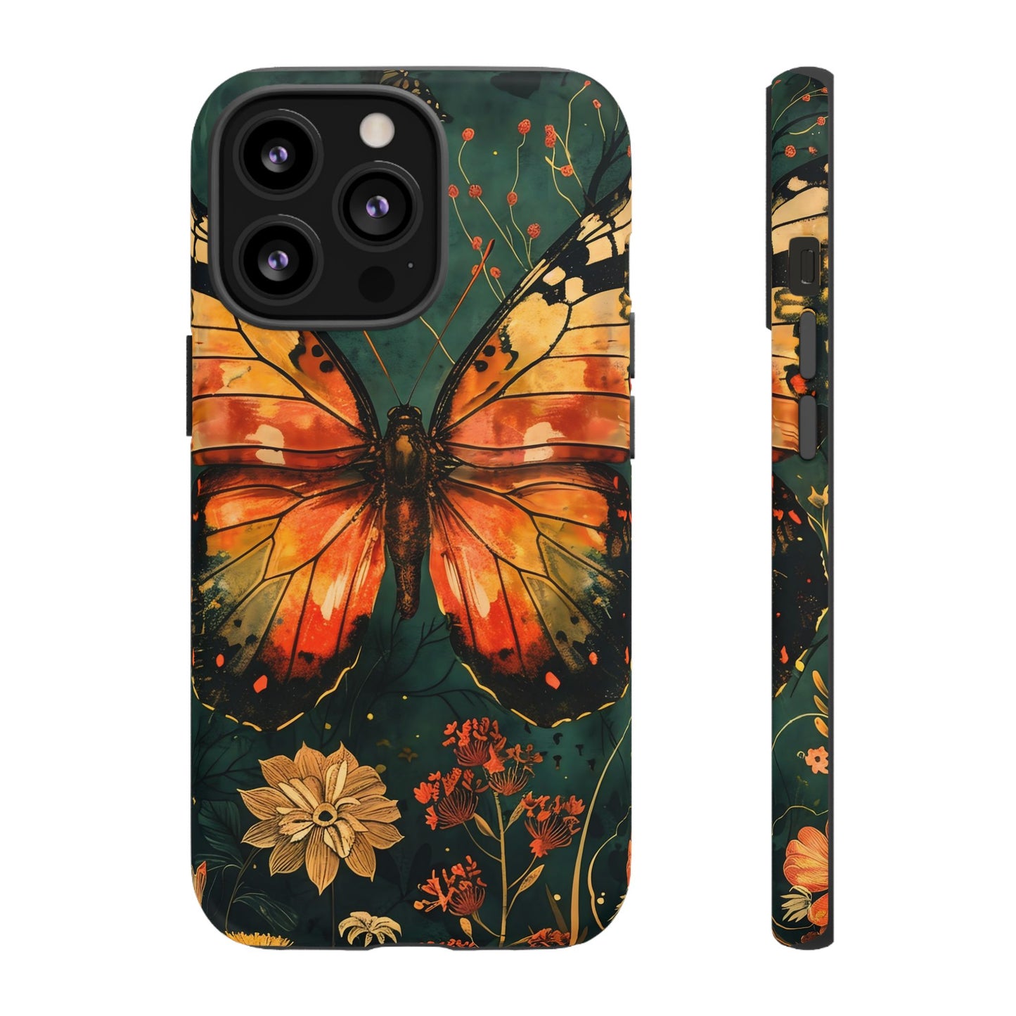 Butterfly Phone Case – Tough Cases for Nature Lovers, Floral Design, Butterfly Art, Unique Gift, Eco-Friendly Protection