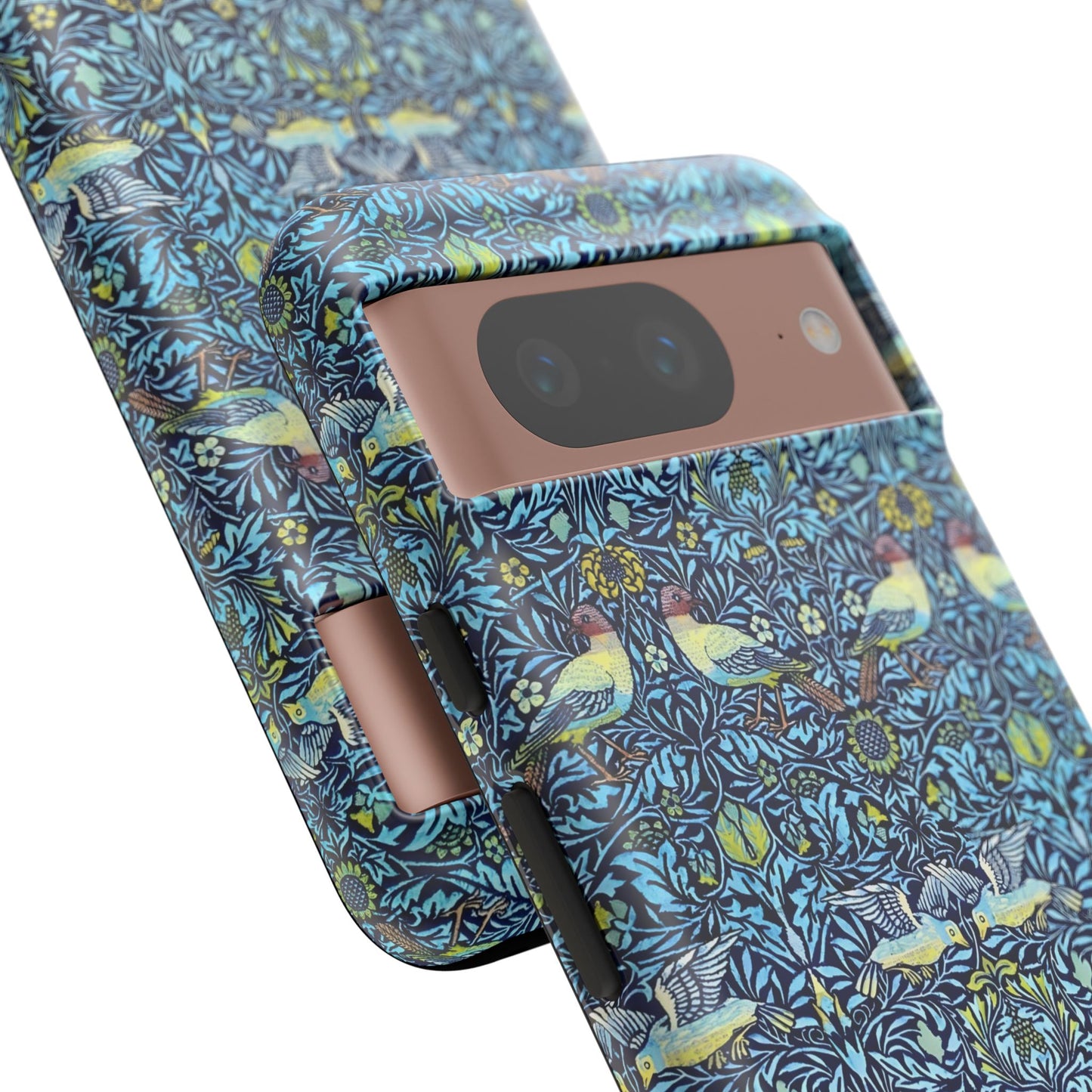 Bird and Floral Pattern Phone Case, Tough Cases, Gift for Nature Lovers, Eco-friendly, Custom Phone Accessories, All-Occasion