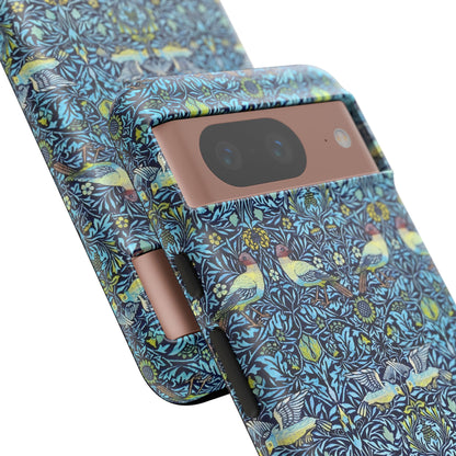 Bird and Floral Pattern Phone Case, Tough Cases, Gift for Nature Lovers, Eco-friendly, Custom Phone Accessories, All-Occasion