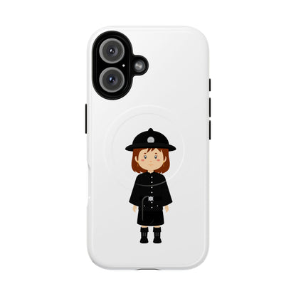 Cute Police Officer Phone Case, Tough Magnetic Case for Kids, Unique Gift for Law Enforcement Fans, Durable Mobile Cover