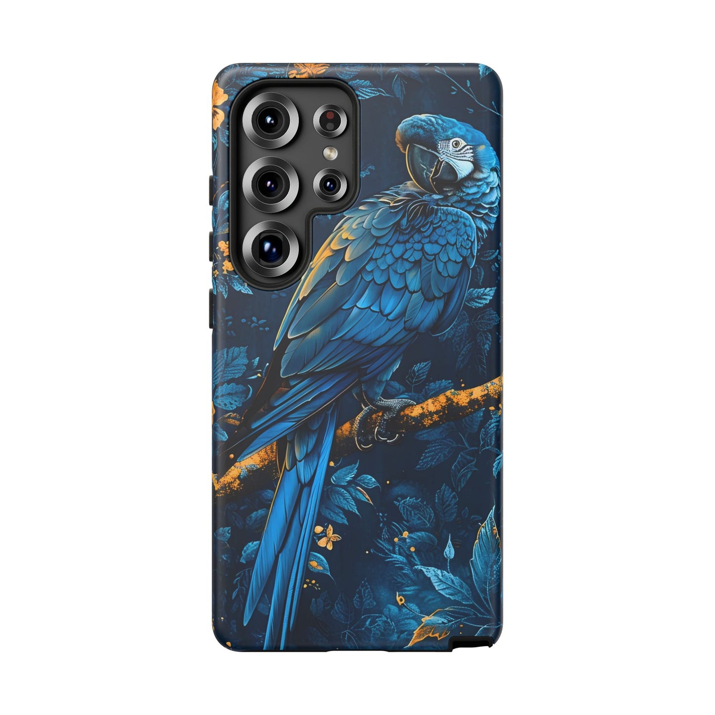 Tough Cases - Vibrant Blue Parrot Phone Case, Tropical Bird Phone Cover, Nature Lover Gift, Eco-Friendly Accessories, Unique Wildlife Decor
