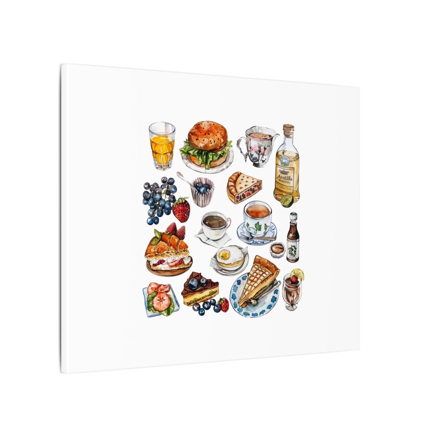Breakfast Feast Canvas Print, Food Art, Kitchen Decor, Gifting for Food Lovers, Brunch Vibes, Wall Art