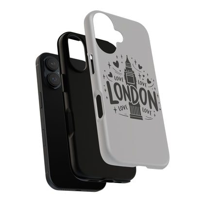 London Love Phone Case, Tough Cases, Stylish Phone Accessories, Unique Gift for Travelers, London Souvenir, Love Design