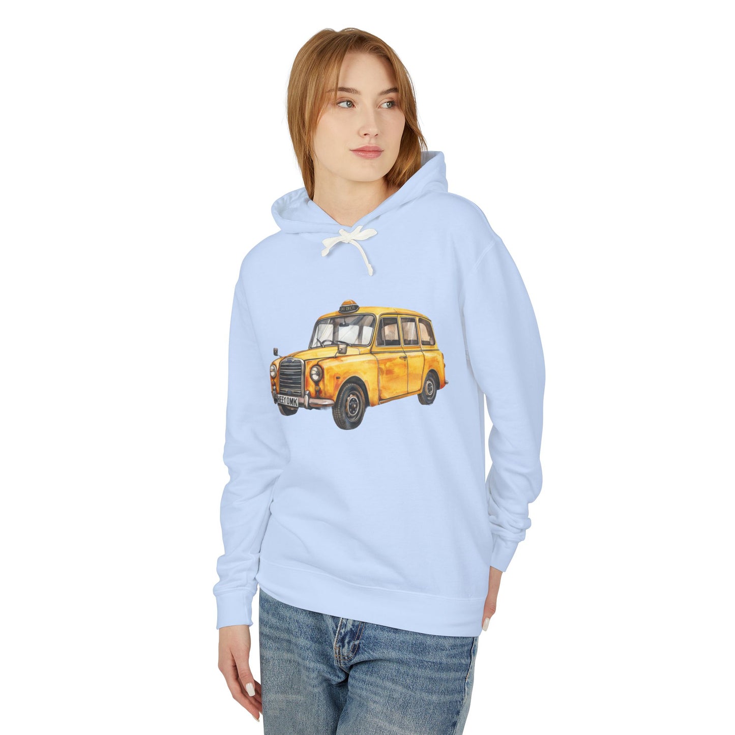 Unisex Lightweight Hooded Sweatshirt - British Vintage Car