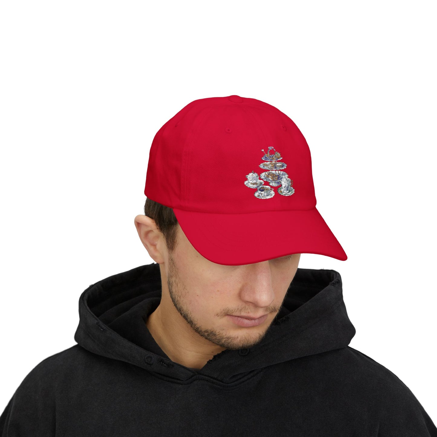 Classic Dad Cap with Whimsical Teacup Design, Fun Gift for Tea Lovers, Casual Stylish Hat, Perfect for Birthdays, Picnics, and Everyday Wear