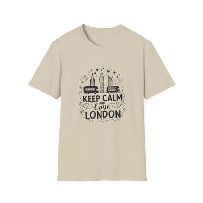 Keep alm and Love London Unisex Softstyle T-Shirt