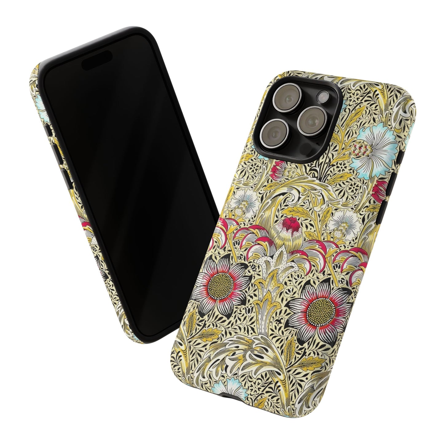 Floral Phone Case - Tough Cases, Floral Design, Stylish, Protective, Unique Gift for Her, Phone Accessories