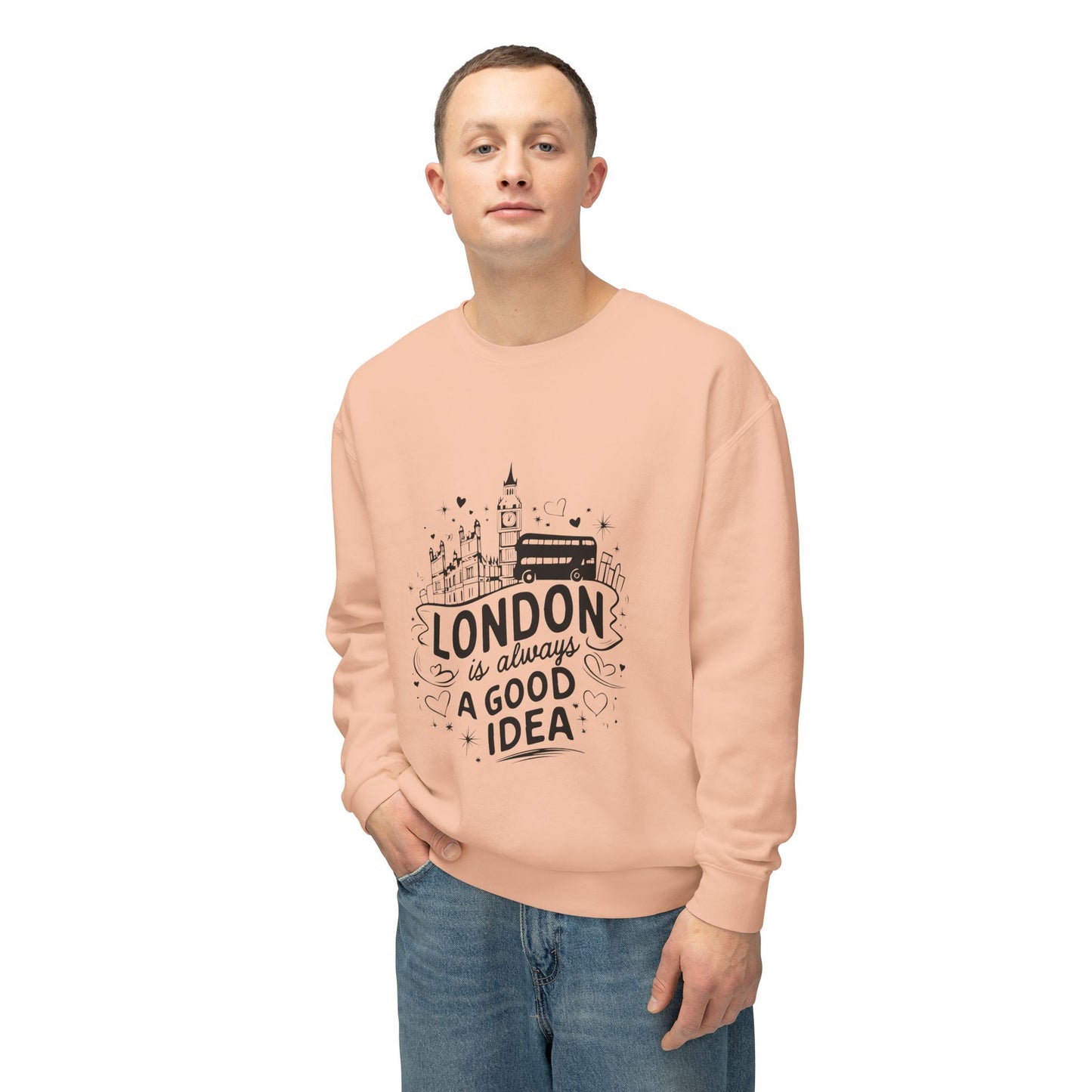 Unisex Lightweight Crewneck Sweatshirt -  London is always a Good Idea