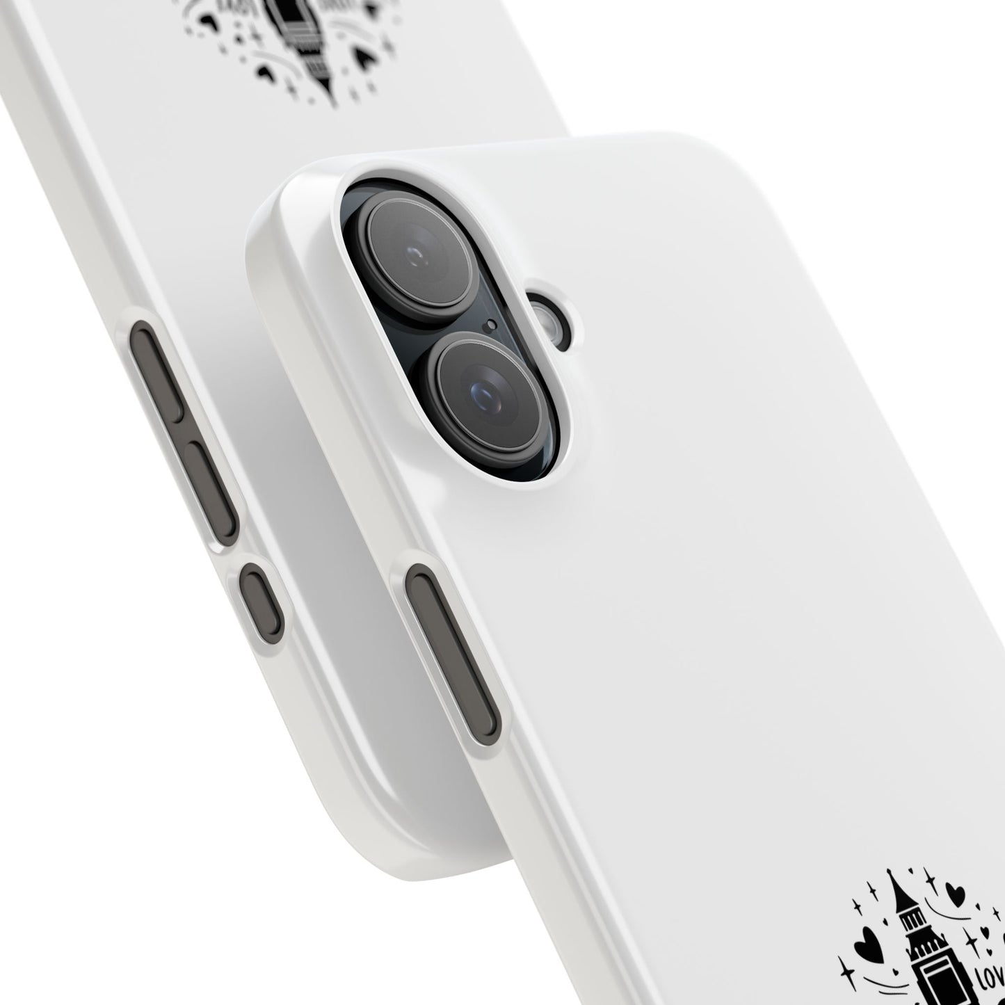 London Love Slim Phone Case - Perfect for Travelers, Gifts, London Souvenir, Minimalist Tech Accessory, Chic Cellphone Cover