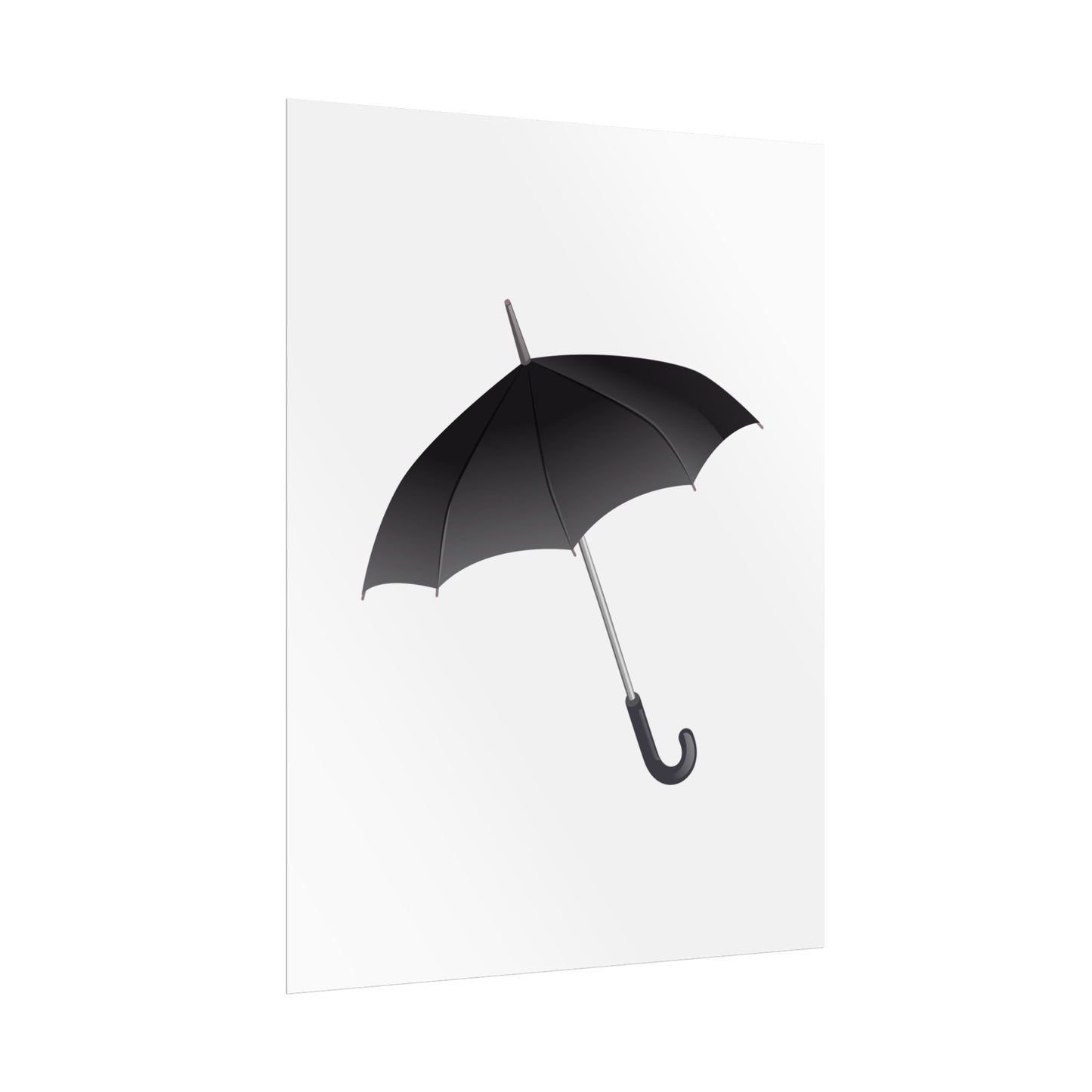 Minimalist Umbrella Wall Art, Chic Home Decor Print, Stylish Poster, Rental Friendly Artwork, Black Umbrella Decor