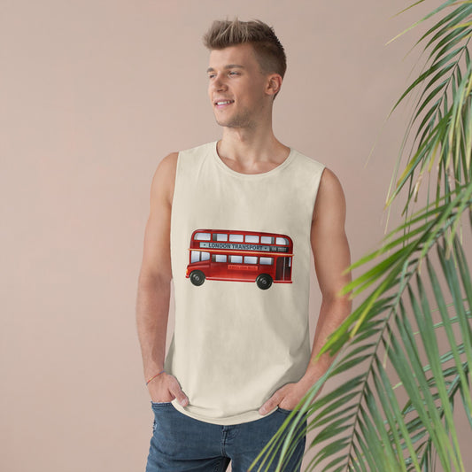 Unisex Barnard Tank - London Transport English Bus - Iconic Red Double-Decker