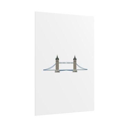 Tower Bridge Rolled Poster, London City Decor, Wall Art, Gift for Travelers, Home Aesthetic, UK Wall Art