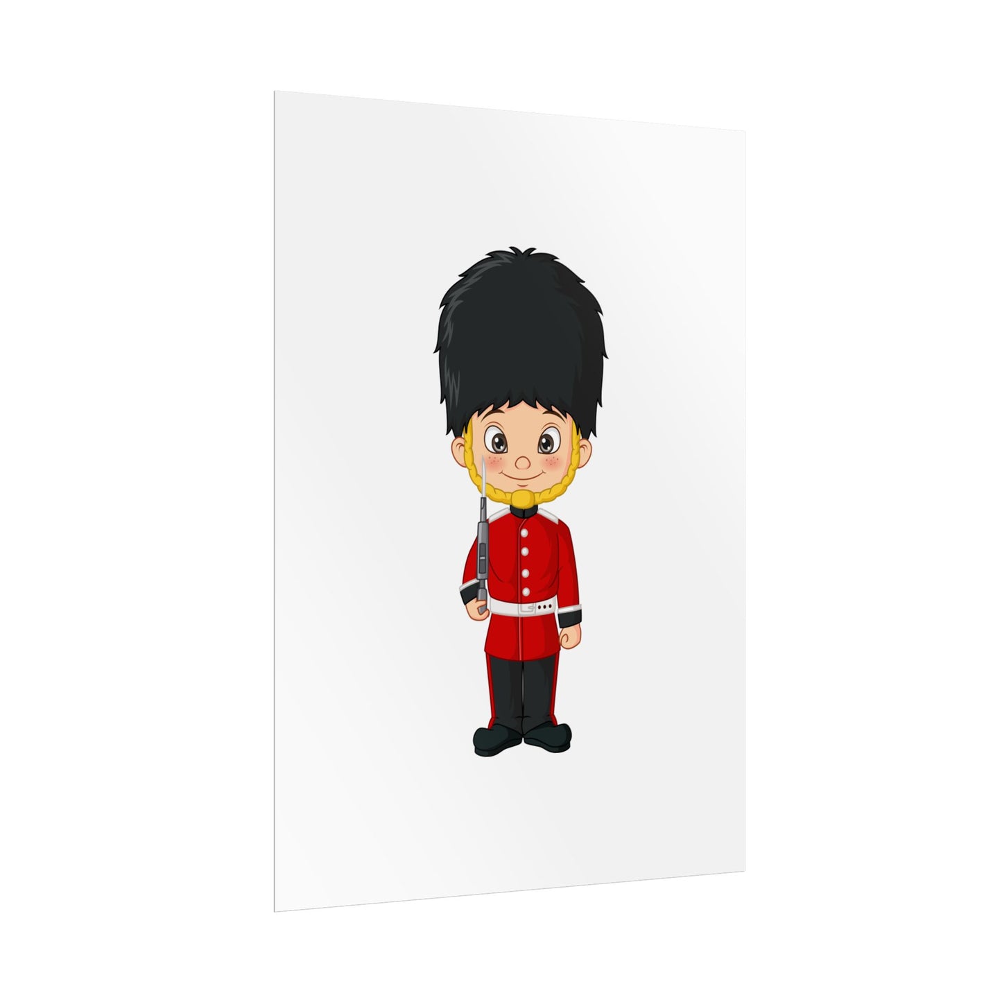 Whimsical Soldier Rolled Poster Art, Children's Room Decor, Cute Wall Art, Nursery Wall Hanging, Gift for Kids