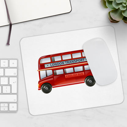London Bus Mouse Pad, Gift for Travelers, Office Decor, Unique Desk Accessory, Home Office Essentials, Fun Mouse Pad