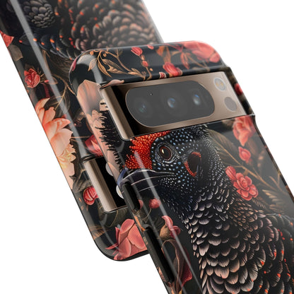 Tough Cases: Floral Design Phone Case, Stylish Protection for Your Phone, Unique Gift for Bird Lovers, Vibrant Floral Art, [...]