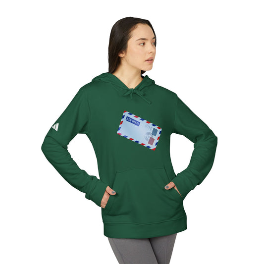 adidas Unisex Fleece Hoodie - Vintage British Air Mail - Classic Postal Design