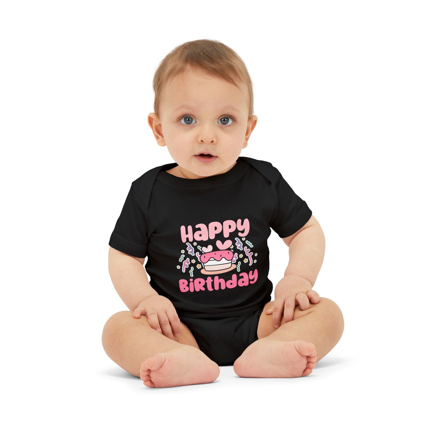 Happy Birthday Infant Jersey One Piece - Cute Baby Bodysuit for Celebrations