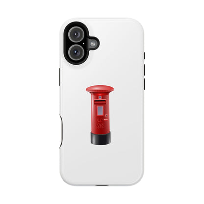 Red Post Box Magnetic Tough Case, Phone Case for Mail Lovers, Unique Gift for Stationery Enthusiasts, Postal Theme iPhone Cover, Fun Gadget