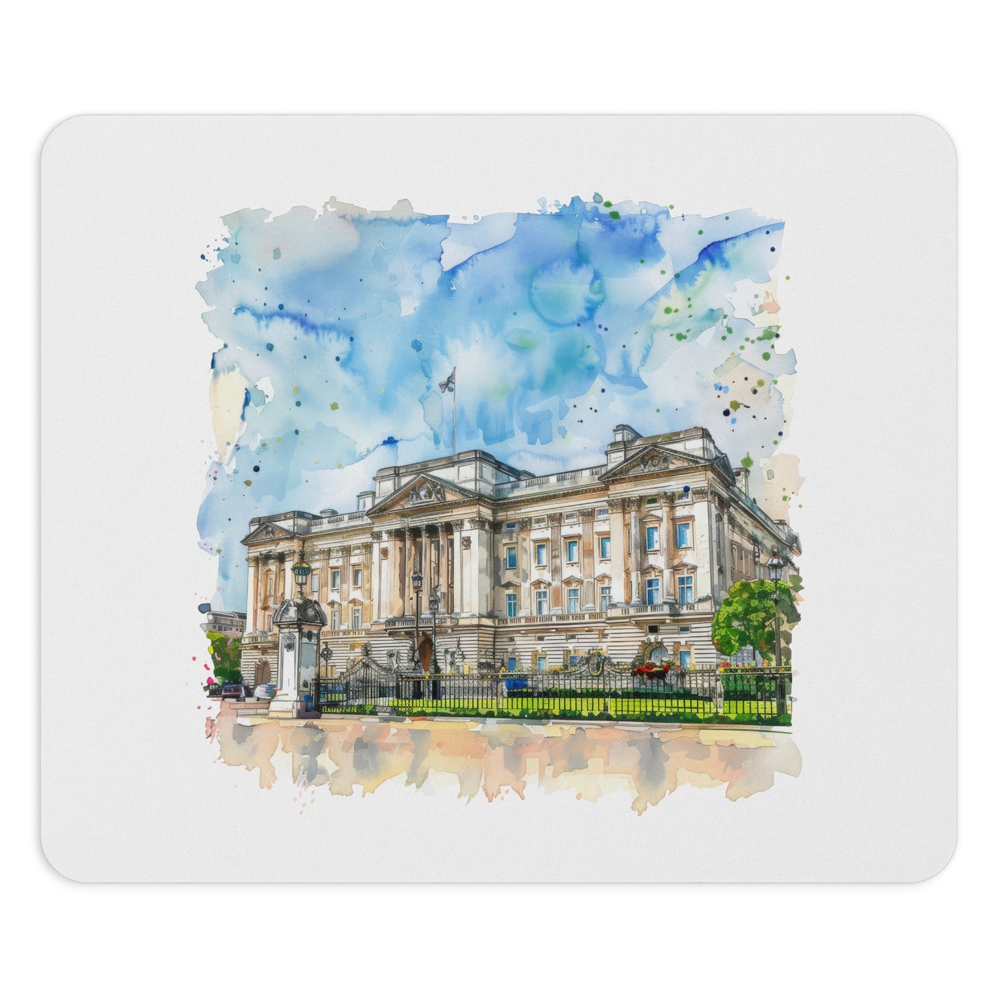 Artistic Buckingham Palace Mouse Pad, Desk Accessory, Gift for Royalty Lovers, Home Office Decor, Unique Office Gift, Stylish Computer Mat