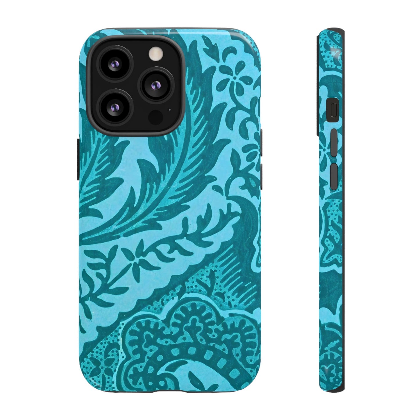 Protective Phone Case with Elegant Teal Design, Tough Cases, Floral Phone Cover, Stylish Smartphone Protection, Gifts for Her, Trendy [...]