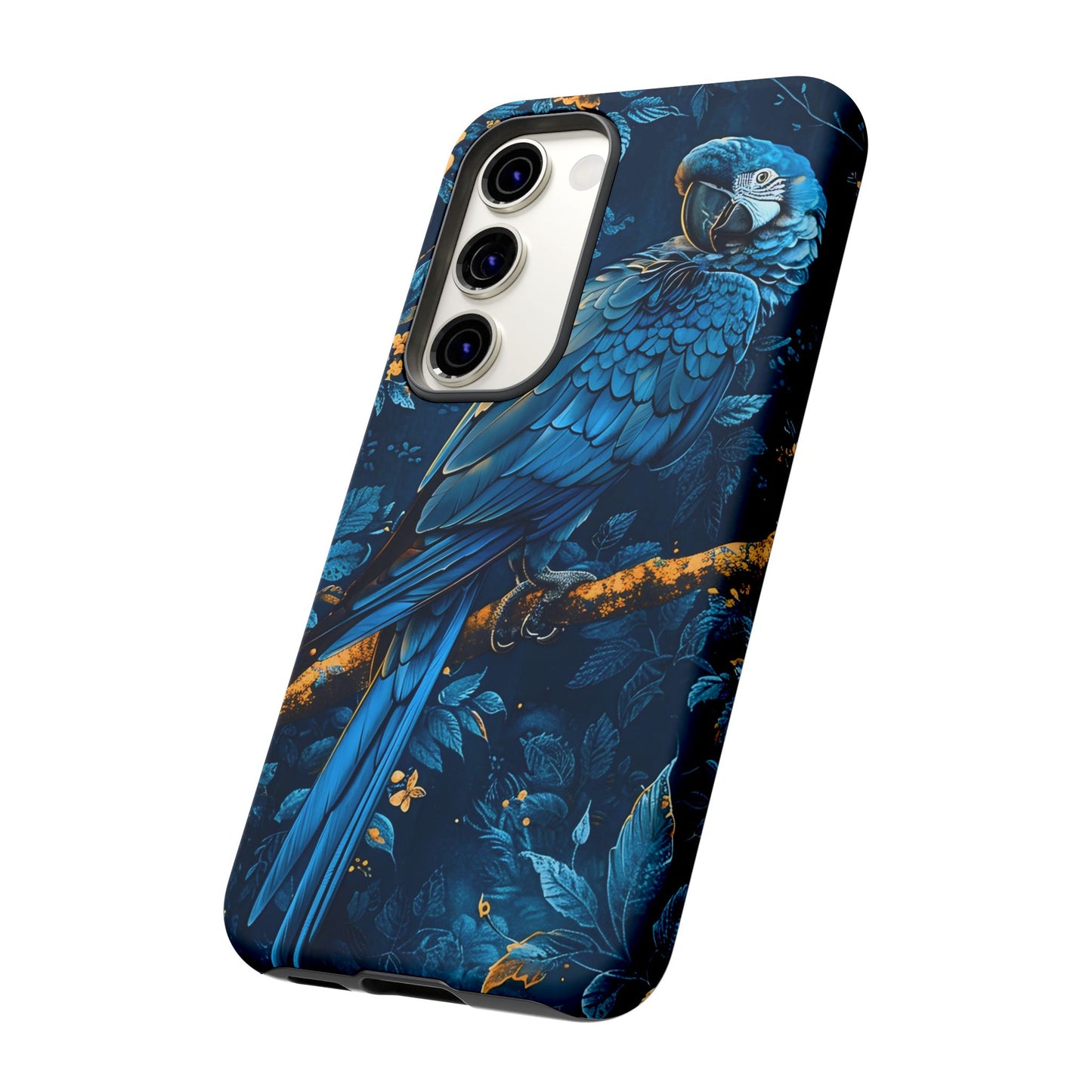 Tough Cases - Vibrant Blue Parrot Phone Case, Tropical Bird Phone Cover, Nature Lover Gift, Eco-Friendly Accessories, Unique Wildlife Decor