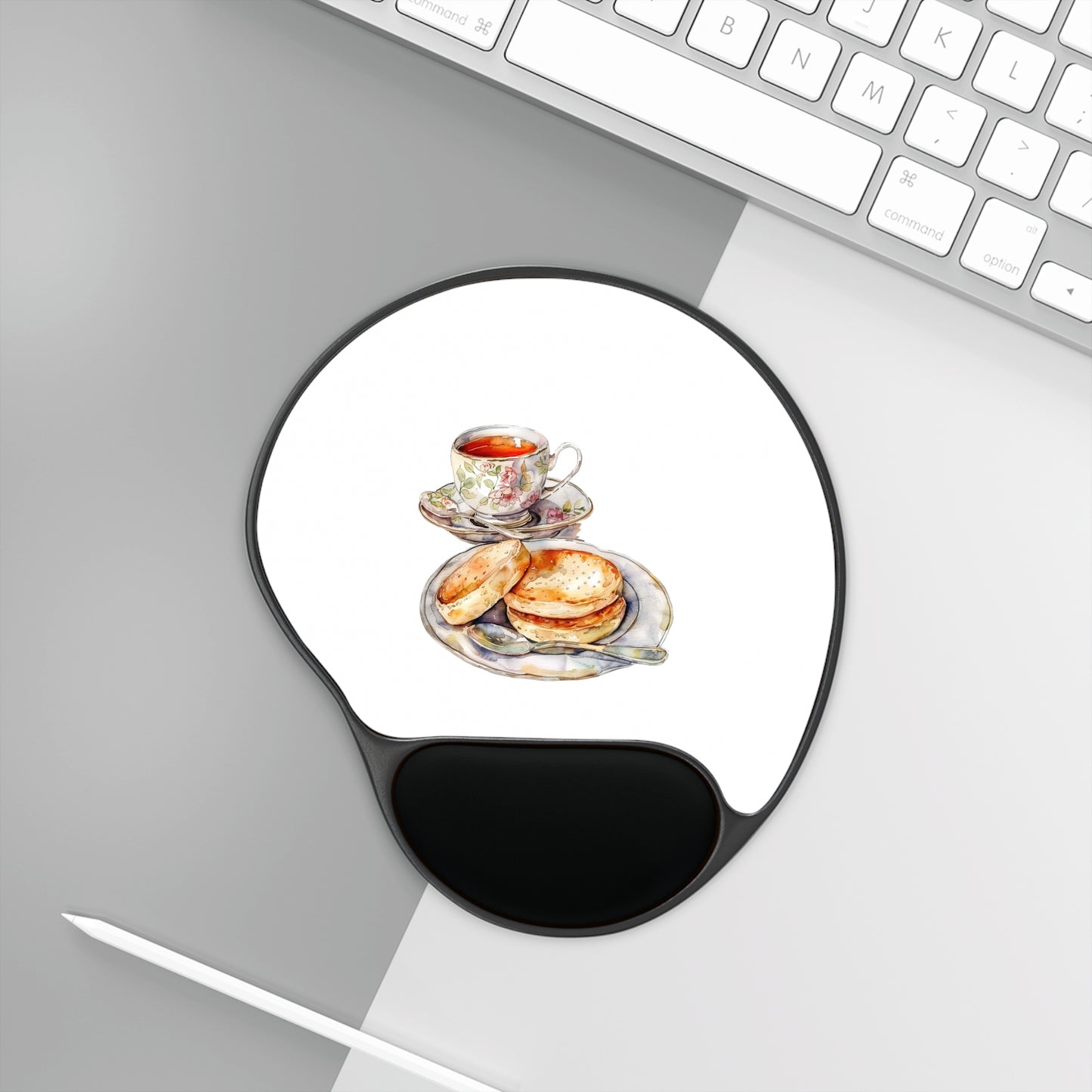 Tea Time Mouse Pad With Wrist Rest