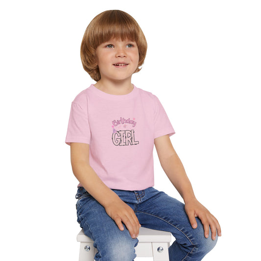 Toddler T-Shirt – Animal Print Birthday Girl Sublimation Design - Cute Cotton Tee for Celebrations