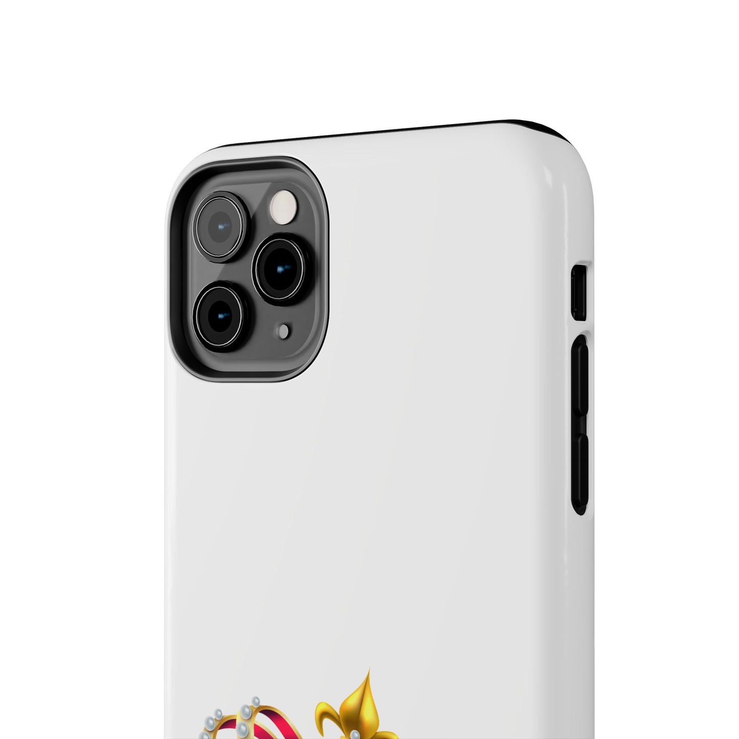 Crown Emoji Tough Phone Case, Durable Phone Cover, Stylish Protector, Gift for Him/Her, Trendy Smartphone Accessory