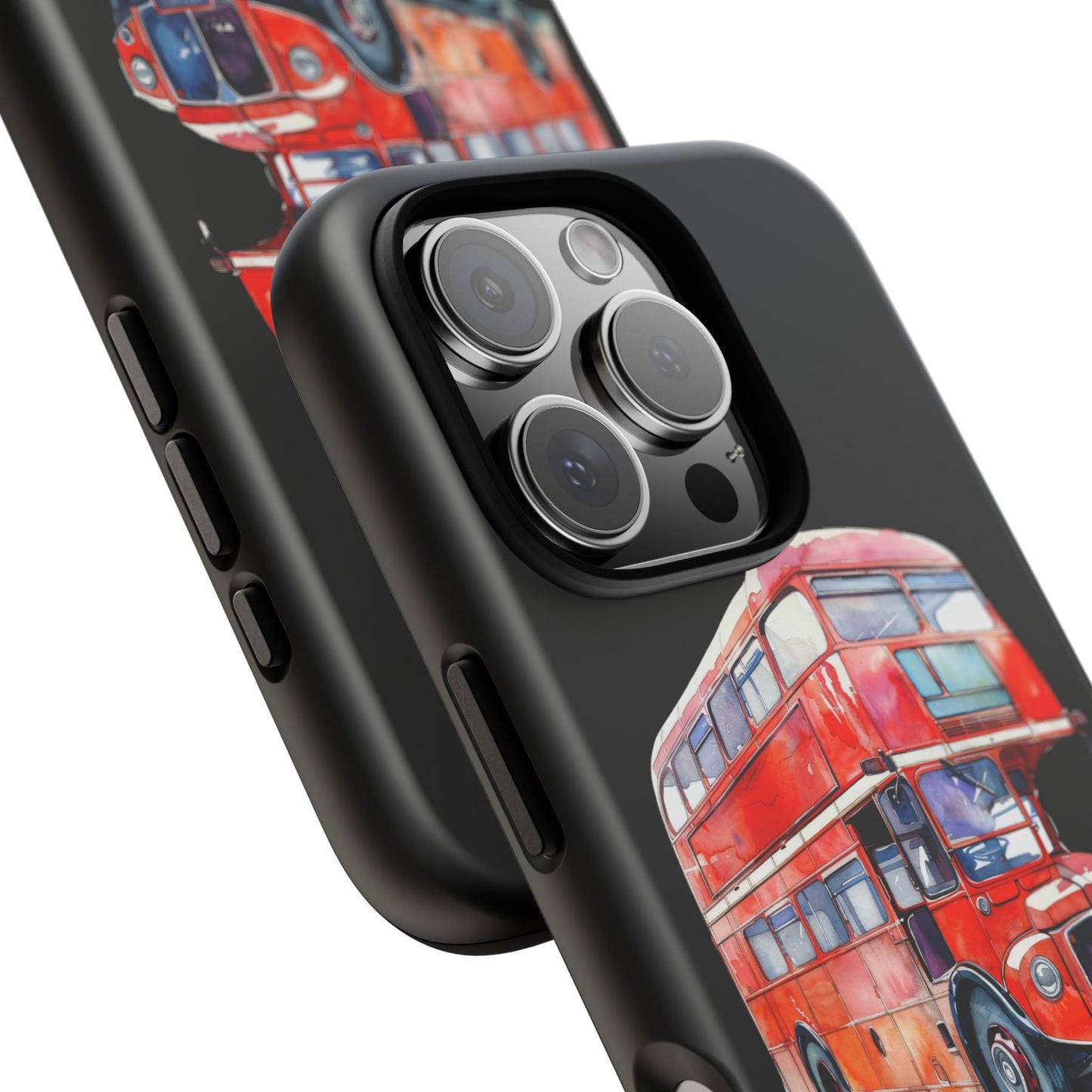 London Bus Phone Case, Tough iPhone Cover, Unique Gift for Travelers, Vintage Style Accessories, Holiday Present Idea