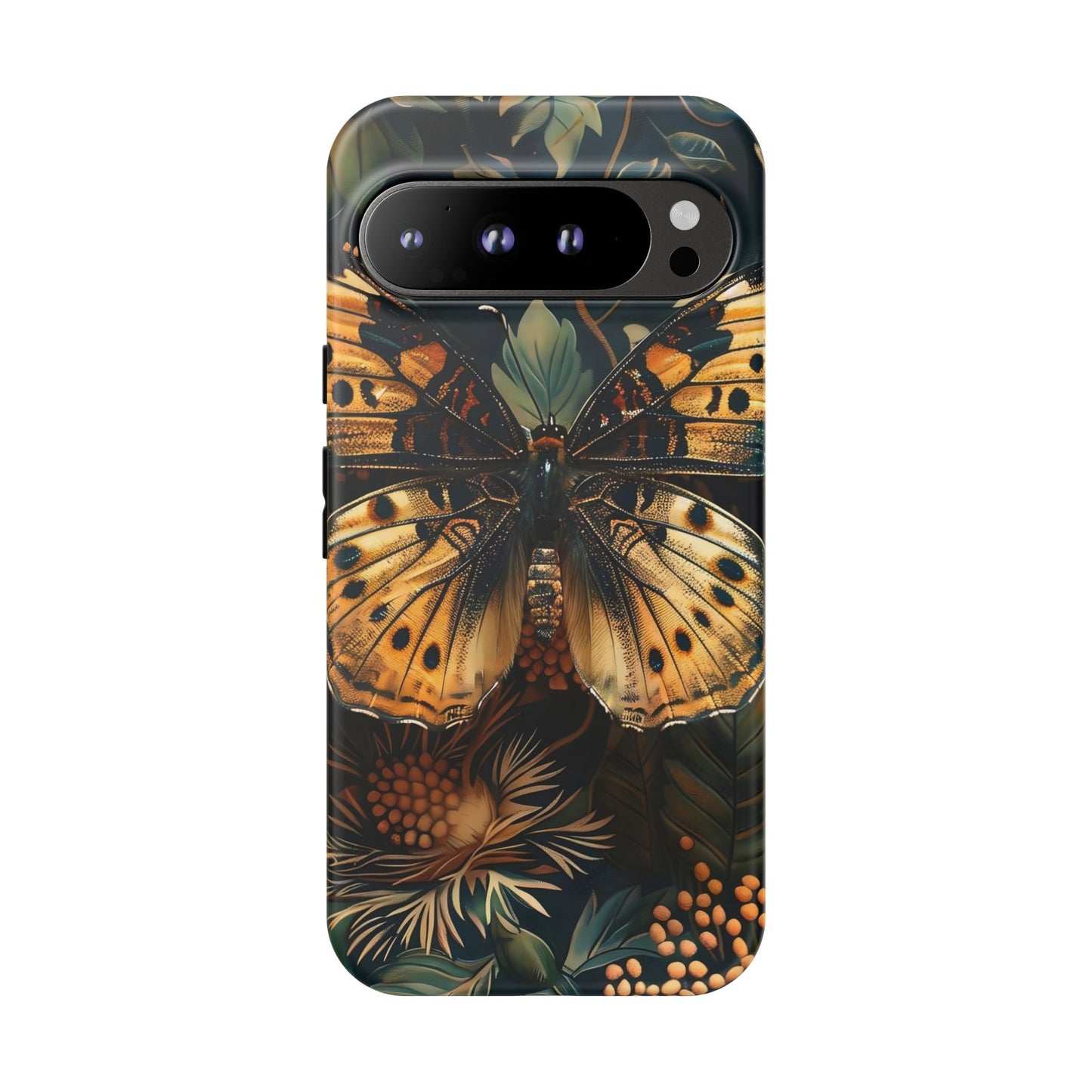 Butterfly Floral Phone Case, Tough Cases, Protective Cover, Unique Gift, Nature Lover, Art Print, Spring Decor