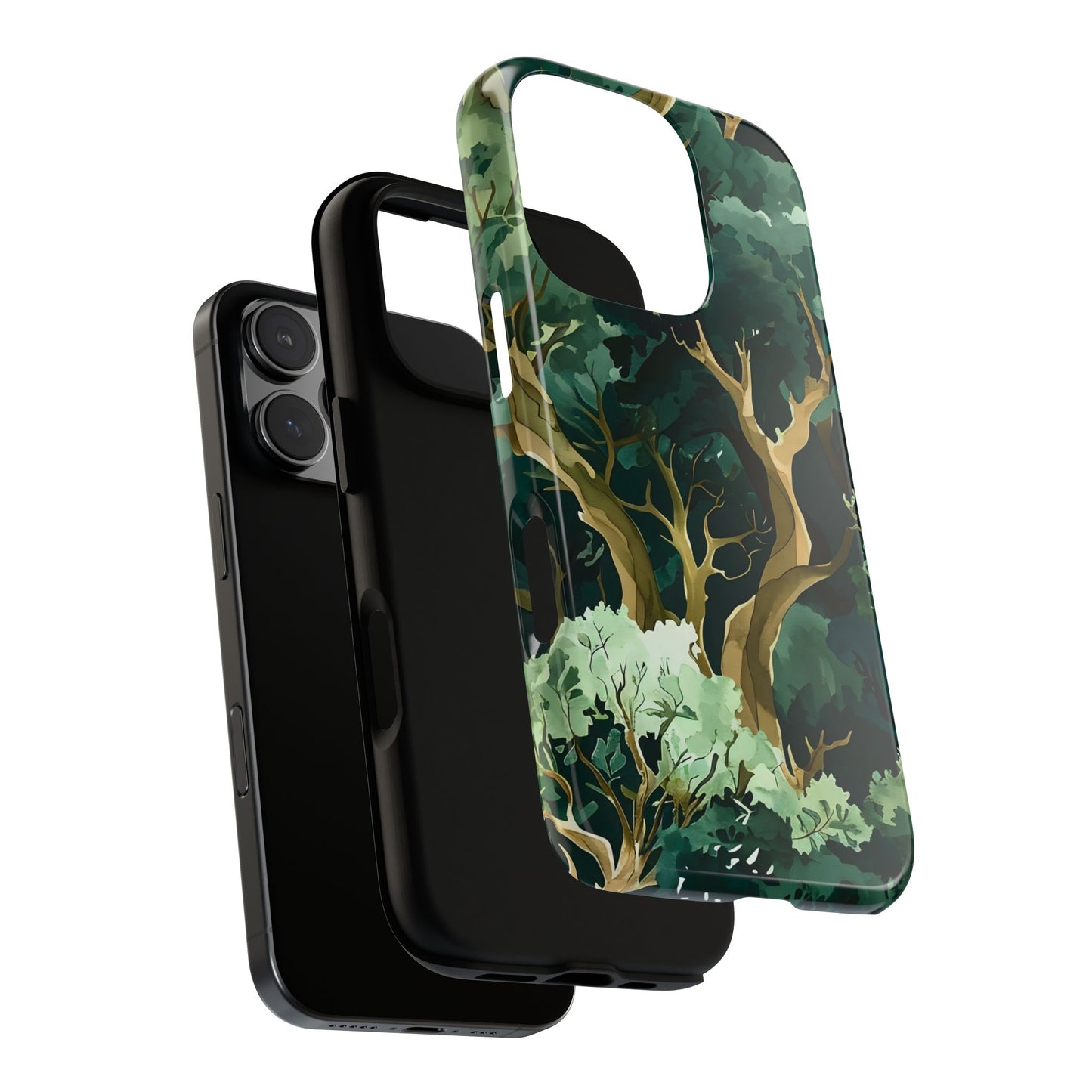 Forest Green Phone Case, Nature-Inspired Tough Cases, Eco-Friendly Gift, Outdoor Lover Accessory, Unique Phone Cover